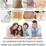 Set of 6 - Traditional Chinese Style Suction Cupping Cups
