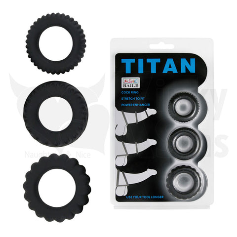 Premium Triple Titan Cock Ring Set