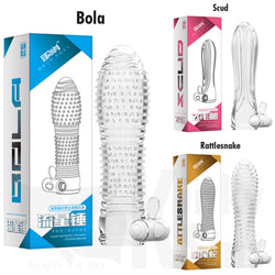 Reusable Vibrating Penis Sleeve Condoms