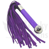 The Deluxe Double Sensation Suede Leather Flogger - Purple