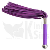 The Deluxe Double Sensation Suede Leather Flogger - Purple